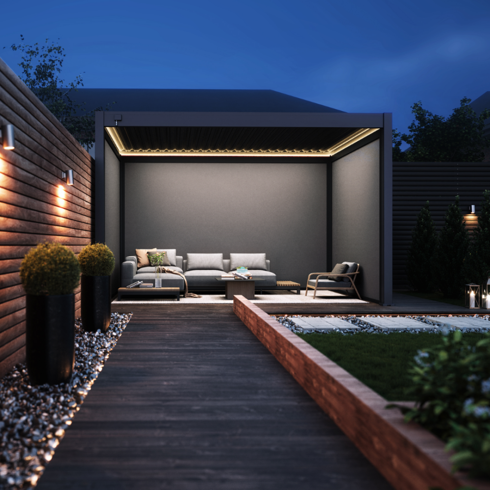 Hygge Pergola Including Blinds. 1